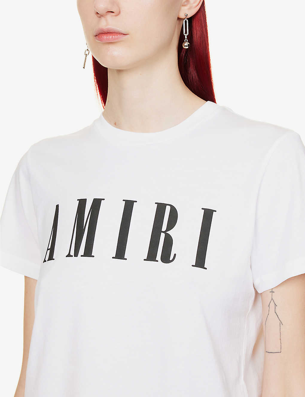 AMIRI ロゴプリント コットンジャージー Tシャツ トップス Tシャツ 