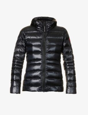 Shop Canada Goose Women's Black Cypress Hooded Shell-down Jacket