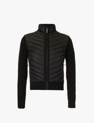 Canada Goose Womens Black Hybridge High-neck Wool Jacket