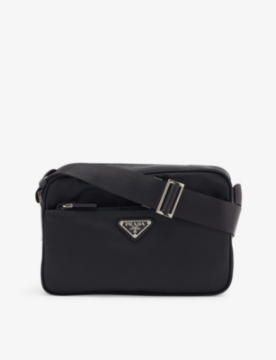 PRADA Logo patch shell messenger bag