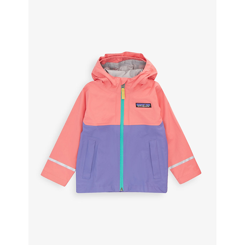 Patagonia Babies'  Coral Colour-block Recycled-nylon Jacket 2-4 Years