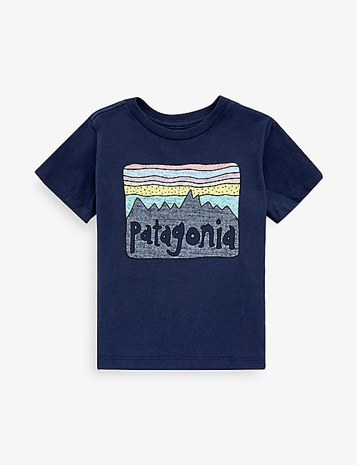 PATAGONIA: Logo-print ribbed-trim organic-cotton T-shirt 6 months - 4 years
