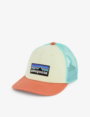 Patagonia Kids' Brand-patch Mesh-panel Organic-cotton Trucker Cap In Isla Yellow