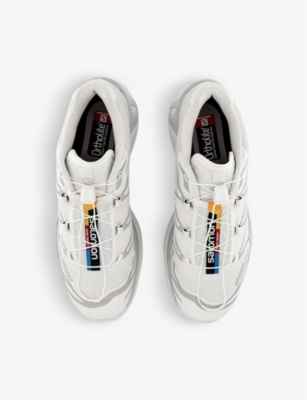 Salomon Mens White White Lunar Rock Xt-6 Quick-lace Mesh Low-top Trainers In White White Lunar Rock