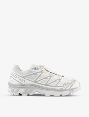 Salomon Mens White White Lunar Rock Xt-6 Quick-lace Mesh Low-top Trainers