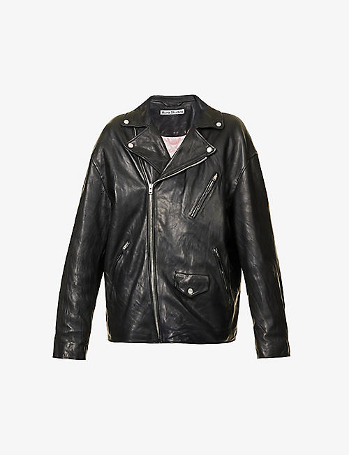 ACNE STUDIOS: Relaxed-fit notched-lapel leather jacket