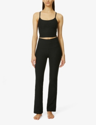 BEYOND YOGA: Spacedye flared-leg stretch-woven leggings