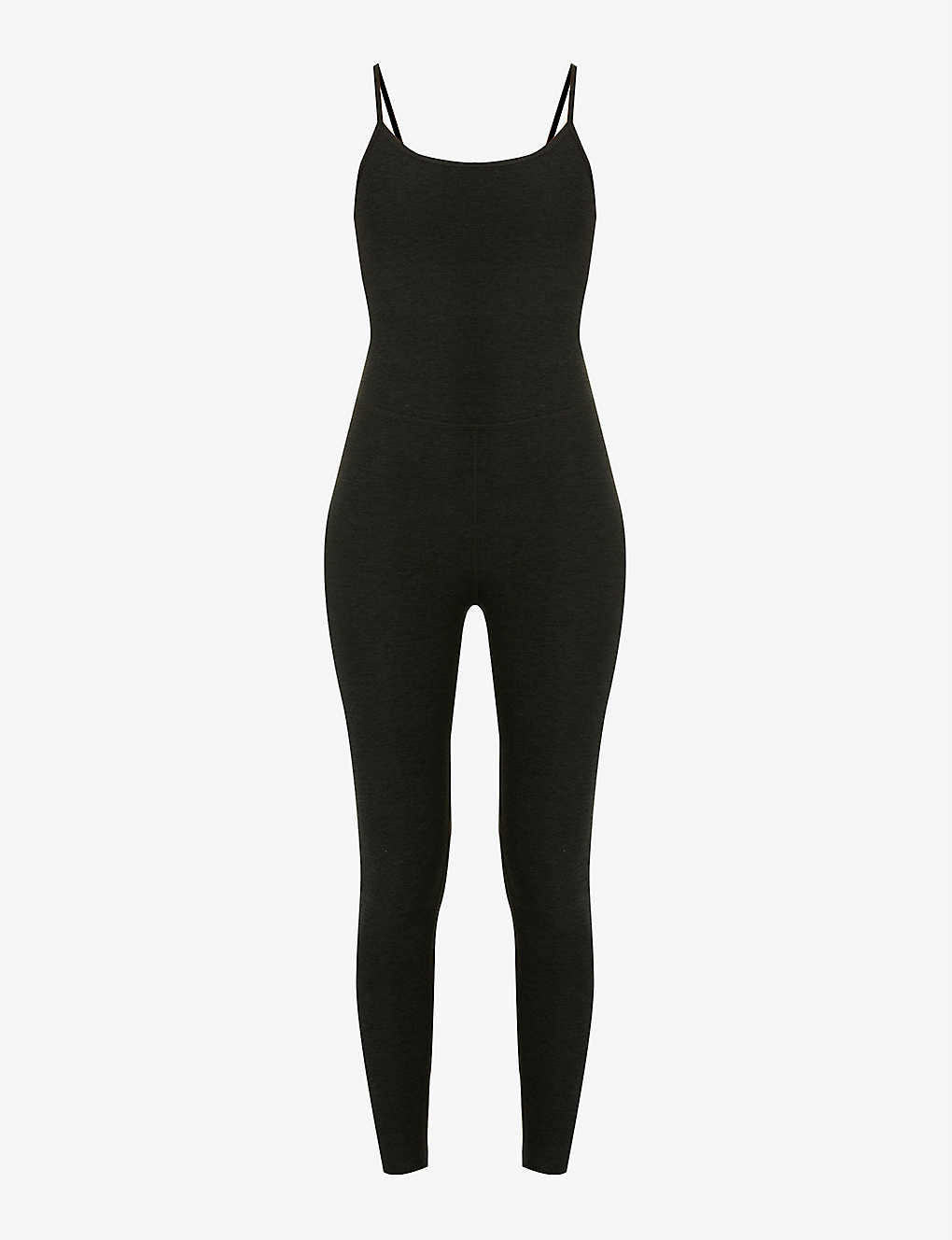 Shop Beyond Yoga Women's Darkest Night Spacedye Tapered-leg Stretch-woven Jumpsuit