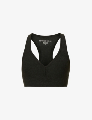 Beyond Yoga Spacedye Slim Racerback Bra in Darkest Night