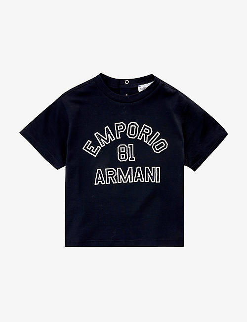 EMPORIO ARMANI: Logo-print jersey T-shirt 6-36 months