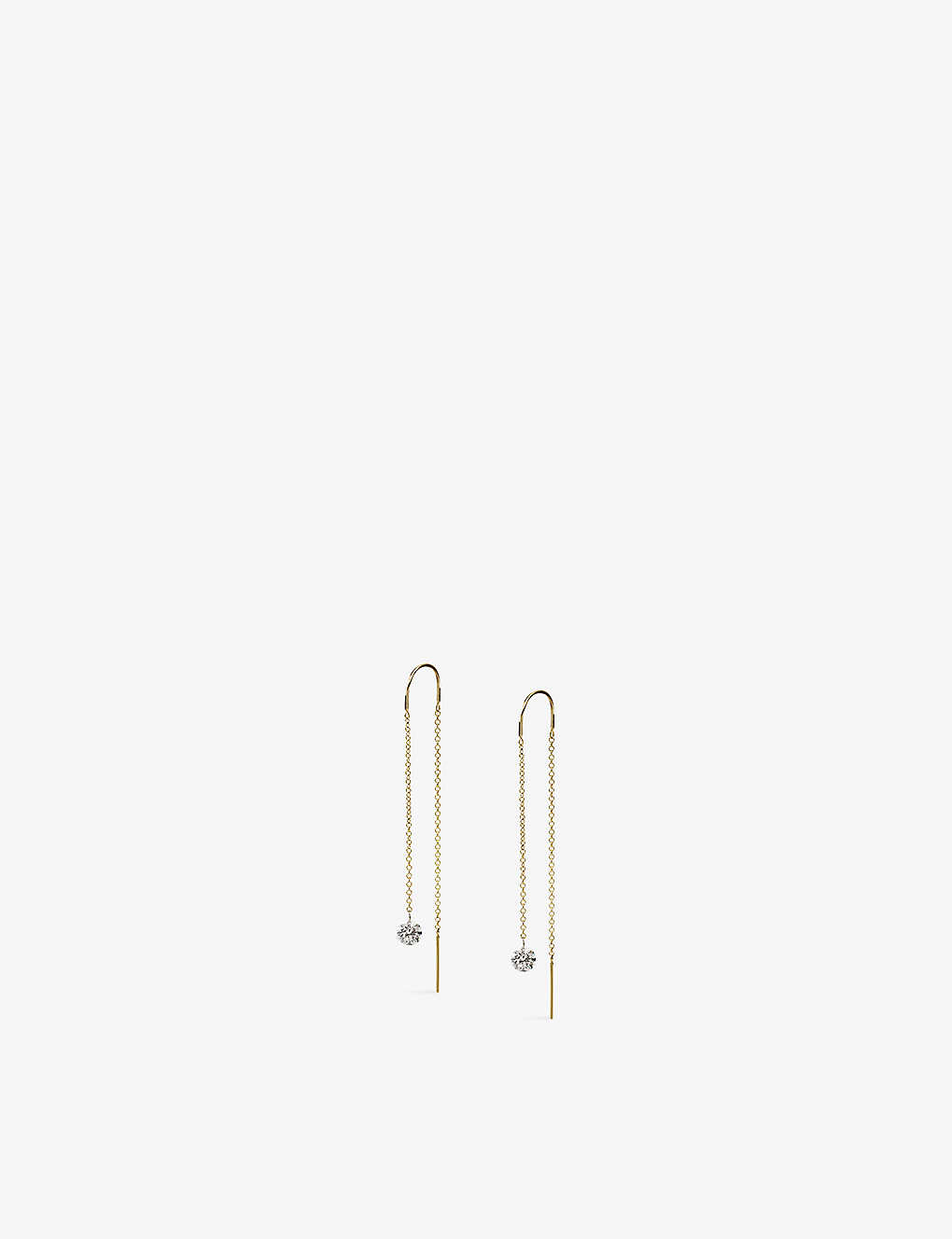 The Alkemistry Womens Yellow Aria 18ct Yellow-gold And 0.23ct Diamond Threader Earrings