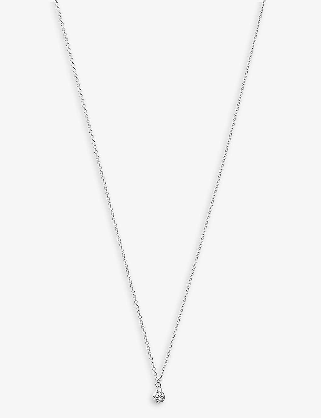 The Alkemistry Womens White Aria 18ct White-gold And 0.23ct Diamond Pendant Necklace