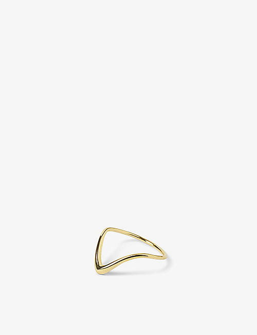 THE ALKEMISTRY: Wave large 18ct yellow-gold ring