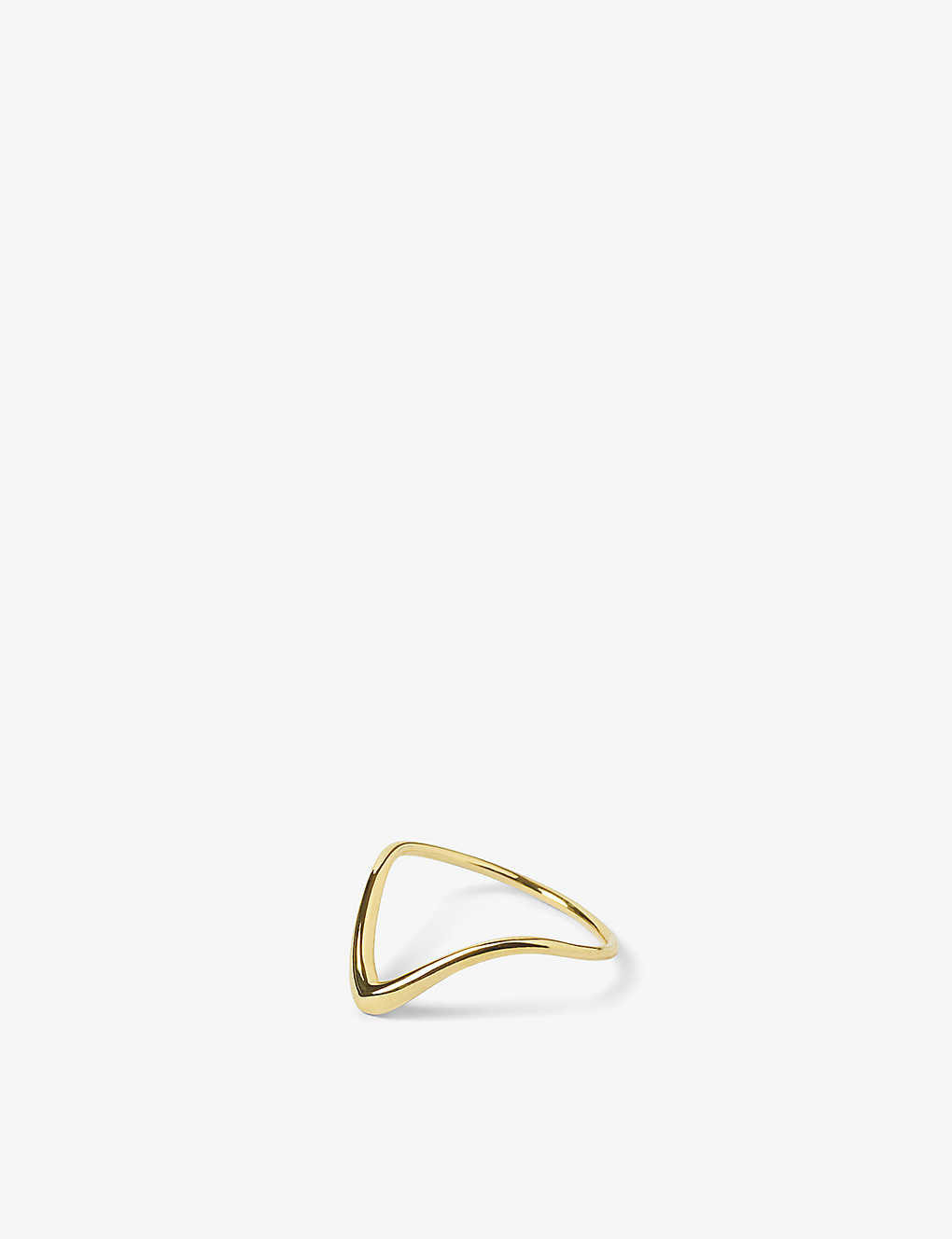 The Alkemistry Womens Yellow Gold Wave Large 18ct Yellow-gold And 0.03ct Brilliant-cut Diamond Ring