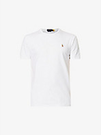 POLO RALPH LAUREN: Logo-embroidered short-sleeved cotton-jersey T-shirt