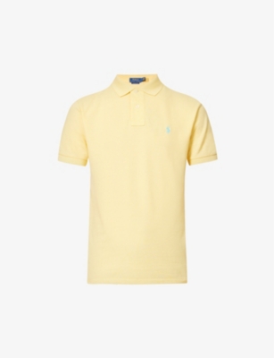 POLO RALPH LAUREN: Logo-embroidered cotton-piqué polo shirt