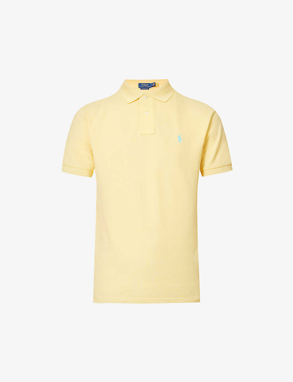 Polo Ralph Lauren Logo-embroidered Cotton-piqué Polo Shirt In Yellow
