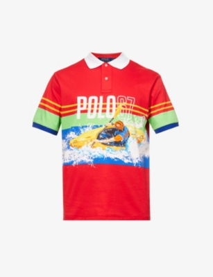 POLO RALPH LAUREN - Kayak graphic-print cotton polo shirt 
