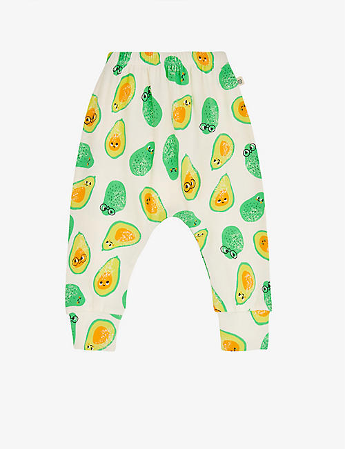 THE BONNIE MOB: Camber avocado-print stretch-cotton trousers 3-24 months