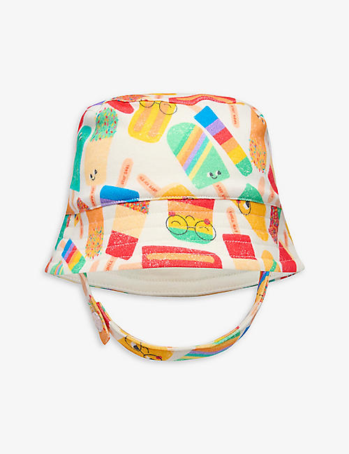 THE BONNIE MOB: Selsey graphic-print organic-cotton bucket hat 0-24 months