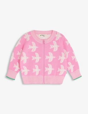 THE BONNIE MOB: Padstow graphic-print knitted organic-cotton cardigan 3-24 months