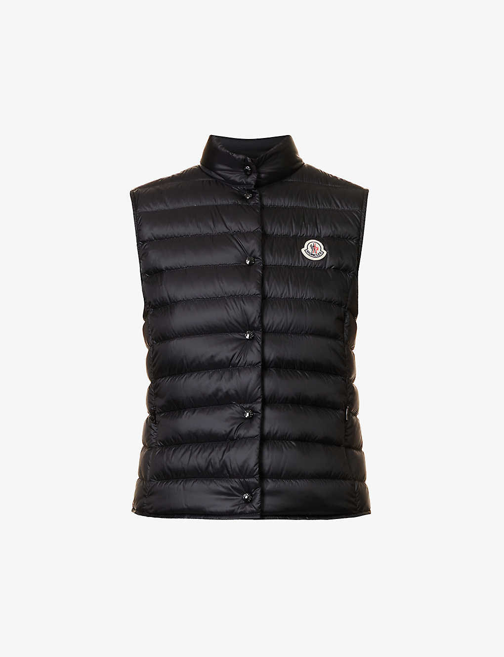 Moncler Womens Black Liane High-neck Shell-down Vest