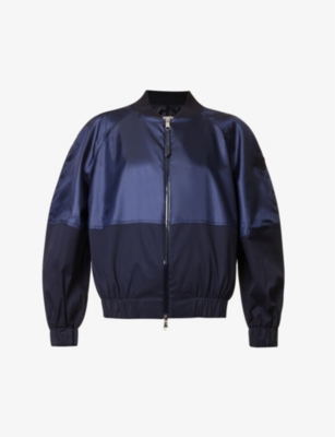 Moncler Gobie Satin And Cotton-blend Twill Bomber Jacket In 76i