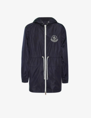 Moncler Veirade Hooded Shell Jacket In Navy Blue