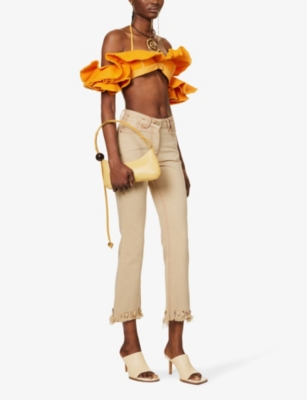 Jacquemus - Women's Le Bisou Perle Shoulder Bag - Yellow - Leather