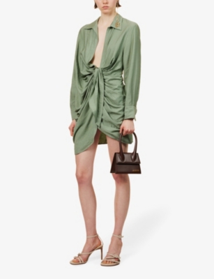 Jacquemus Brown Le Chiquito Medium Leather Tophandle Bag ModeSens