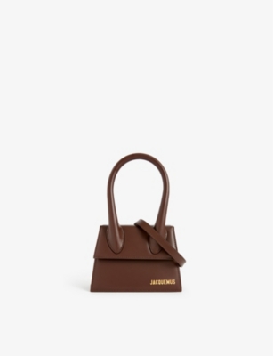 Jacquemus Brown Le Chiquito Medium Leather Tophandle Bag ModeSens