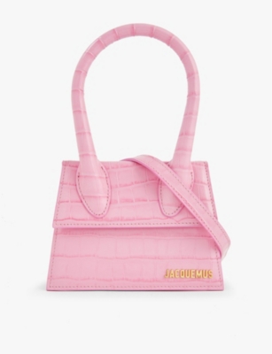 Jacquemus Pink Le Chiquito Medium Leather Top Handle Bag ModeSens
