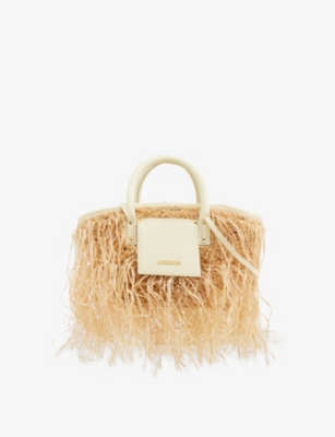 Jacquemus raffia outlet tote