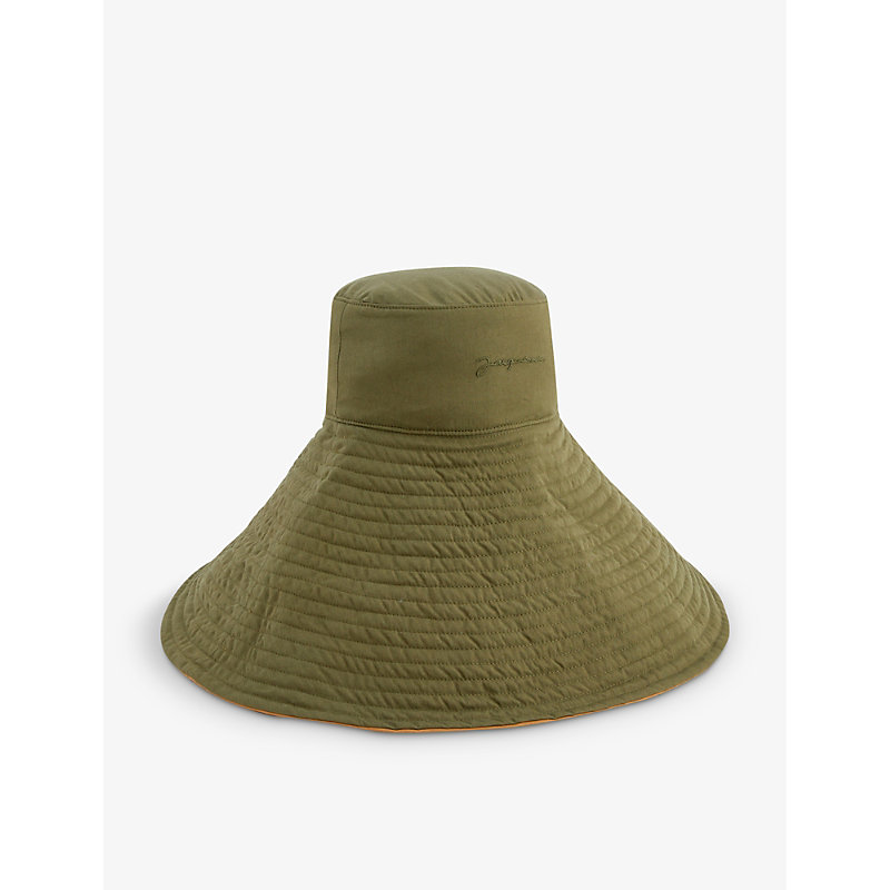 JACQUEMUS JACQUEMUS WOMENS BEIGE LE CHAPEAU LAGRIMA COTTON-BLEND BUCKET HAT,64747782