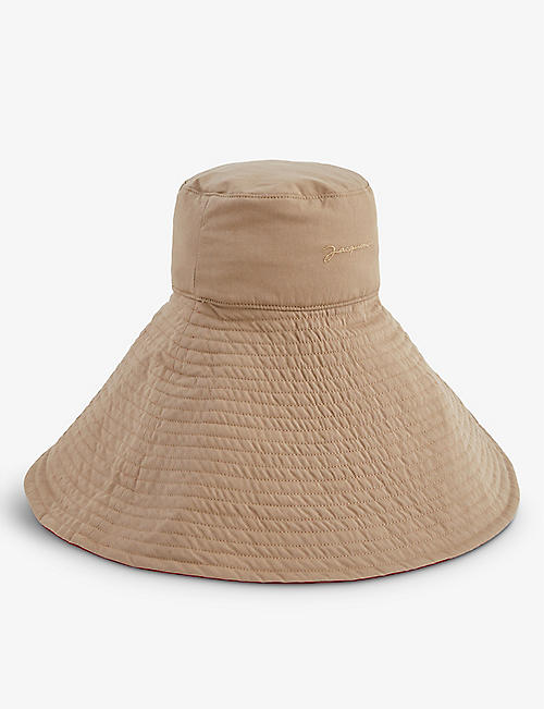 JACQUEMUS: Le Chapeau Lagrima cotton-blend bucket hat
