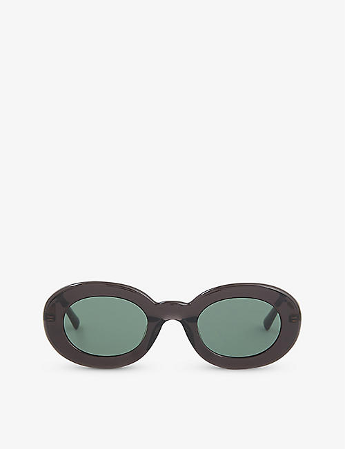 JACQUEMUS: Pralu oval-frame acetate sunglasses