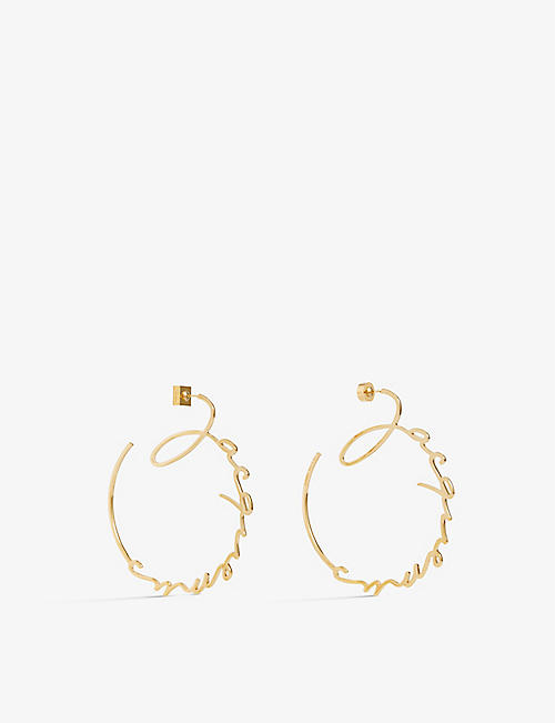 JACQUEMUS: Les Créoles gold-toned brass hoop earrings