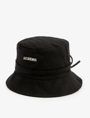 JACQUEMUS: Le Bob Gadjo brand-plaque cotton bucket hat