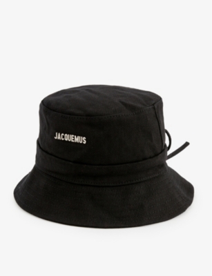 Baby Bucket Hat Blue Macrocannage Cotton Gabardine