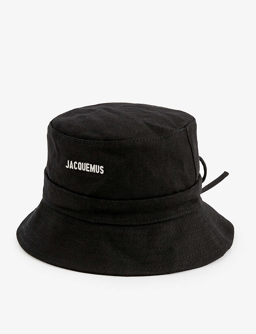Jacquemus Womens Black Le Bob Gadjo Brand-plaque Cotton Bucket Hat