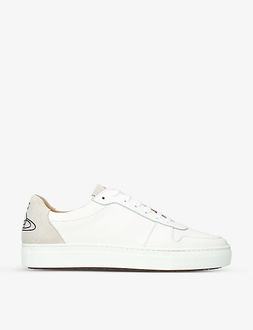 VIVIENNE WESTWOOD: Classic orb-print leather low-top trainers
