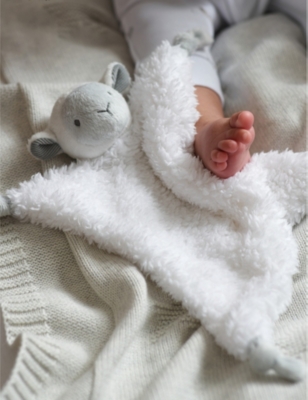 THE LITTLE WHITE COMPANY: Lottie Lamb flat soft-toy comforter 25cm