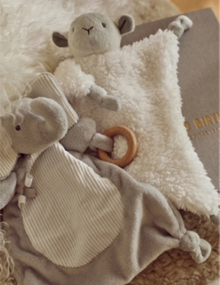 THE LITTLE WHITE COMPANY: Lottie Lamb flat soft-toy comforter 25cm