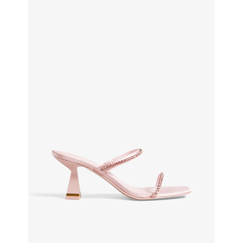Ted Baker Womens Pl-pink Rinita Diamante Satin Sandals