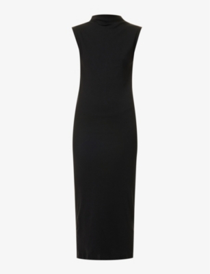 Armarium Fitted Sleeveless Midi Dress In Black