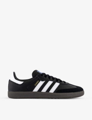 ADIDAS: Samba OG logo-print leather low-top trainers