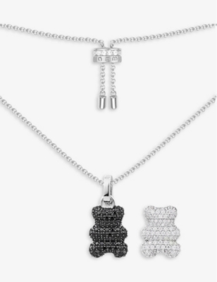 APM MONACO: Baby Mood Yummy Bear sterling-silver and zirconia necklace