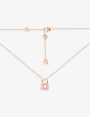 APM MONACO Mini lock 18ct rose gold plated metal alloy and