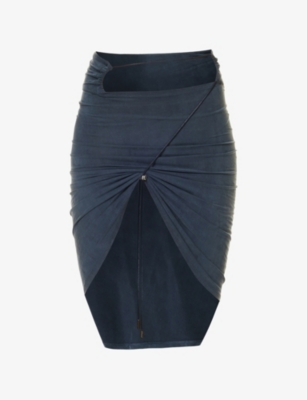 JACQUEMUS - La Jupe Espelho Court asymmetric stretch-woven mini skirt ...