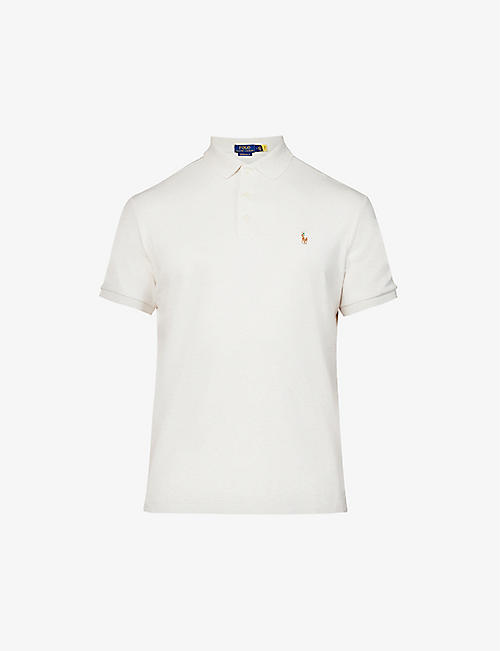 POLO RALPH LAUREN: Logo-embroidered cotton-jersey polo shirt